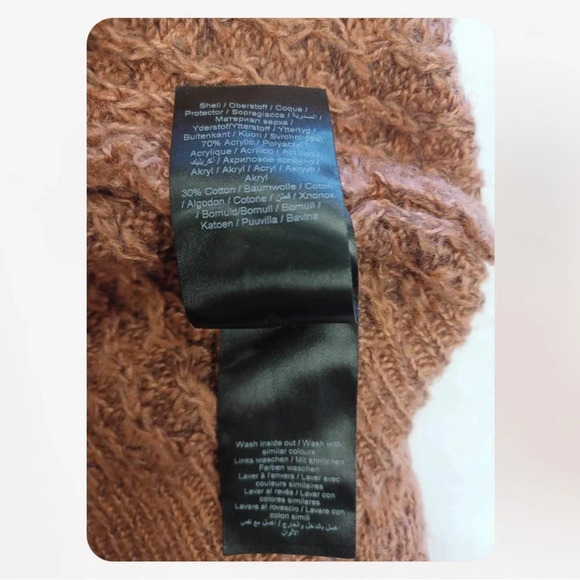 Ichi Textured Knit Sweater Light  Mahogany Colour Size XXL - Picture 13 of 14